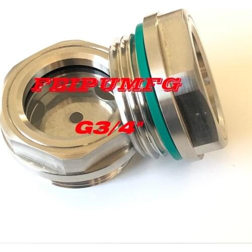 3/4-14 BSP Thread Stainless Steel Oil Sight Glass,Oil Viewports,Liquid Indicator Window For Air Compressor Gearbox Roots Blower