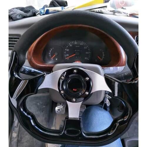 Spceddy MCX 13 Inch Racing Universal 320mm PU JDM Sports Auto Car Steering Wheel With Horn Button 6-Hole 20S0109MO
