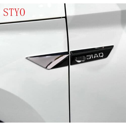 STYO Car ABS Chrome Side Wing Fender Air Guide Vents Frame cover Trim for KODIAQ 2017