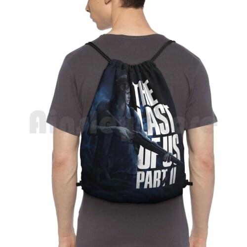 The Last Of Us Part 2 " Night Hunting " Backpack Drawstring Bags Gym Bag Waterproof Last Us The Last Of Us 2 Ii New