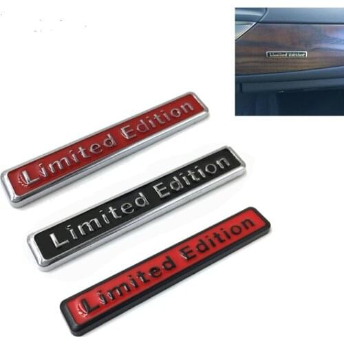 Universal 3D Metal Black Limited Edition Sticker Car Auto Body Emblem Badge Decal Chrome Emblem Car Styling Decoration