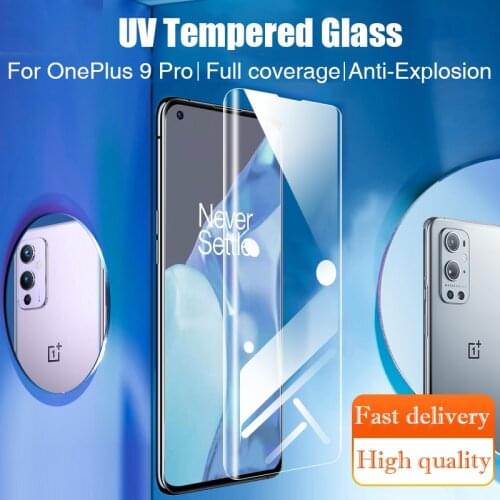 VALAM Liquid Full Glue Tempered Glass For OnePlus 9 Pro UV Glass Screen Protector Full Cover For OnePlus 9 Pro Screen Protector