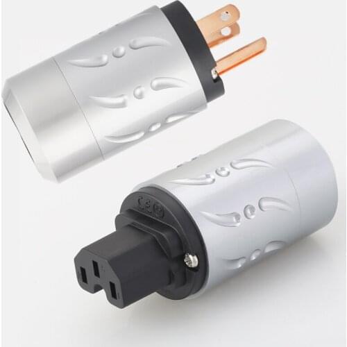 Viborg X Hif Audio 1pair 20MM Hifi audio pure copper Aluminium Alloy power cable connector US version power plug