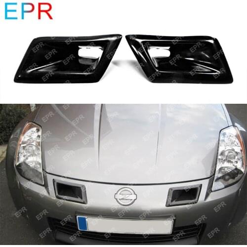 Fiber Glass Bumper Ducts For Nissan 350Z Z33 Body Kit Auto Tuning Part For 350Z Fiberglass Nismo Front Bumper Ducts Air Intake