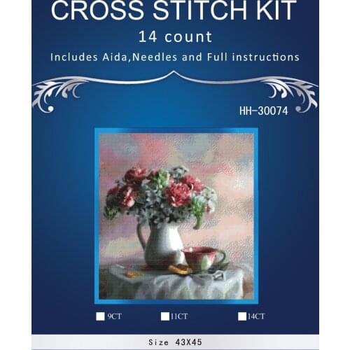 Top Quality Beautiful Lovely Counted Cross Stitch Kit Similar Dim cross stitch Similar DMC similar dim flowers HH-3007