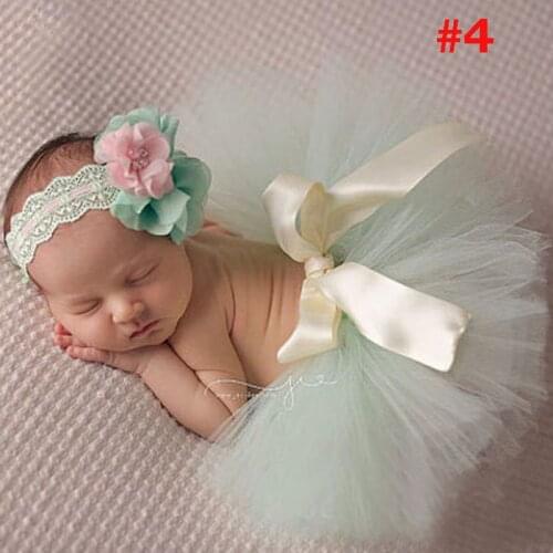 Baby Girls Tutu Skirt Designer Pettiskirt Skirt Photography Props Infant Toddler cloth Costume Outfit with flower Headband TS025