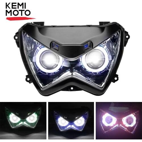 Z800 Headlight Eye HID Projector Custom Headlight Assembly For Kawasaki Z800 z250 2013 2014 2015 2016 LED Lights Waterproof