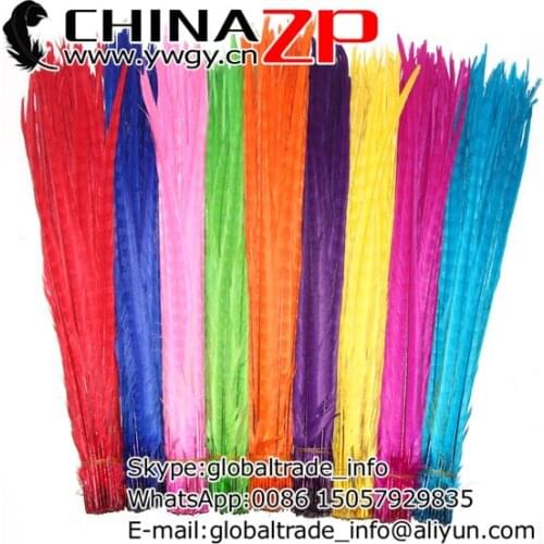CHINAZP Factory Size from 16inch to 18inch (40-45cm) 100pieces/lot High Quality Natural Ringneck Pheasant Tail Feathers