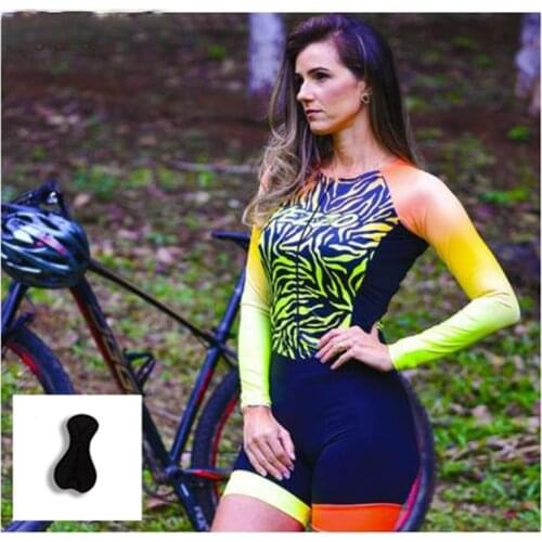 2021 Triathlon Suit Womens Pro Team Cycling Jersey Sets Pink Long Sleeve Skinsuit One Piece Jumpsuit Ropa Ciclismo Speedsuit