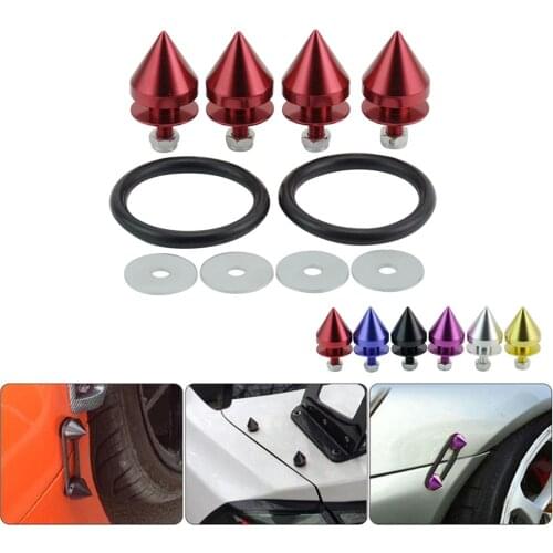 1 Set 40mm Car Truck Spike Front Bumper Hatch Lids Quick Release Fasteners Nuts Bolt Alloy Quick Release Fasteners Kit