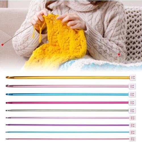 1 Set Bamboo Crochet Hooks Fashion Lightweight Convenient Carbonized Circular Bamboo Knitting Needles for Home Bamboo Crochet Ho