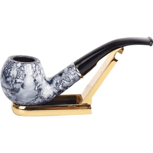 2019 New Retro Acrylic Durable Resin Smoking Pipe Tobacco Pipes Cigar Gift Durable Smoking Tools 1pc