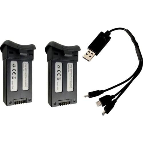 3.7V 1000mAh Lipo Battery + Charger for SJRC S20W T25 Four-axis Quadcopter Spare Parts RC Camera Drone Rechargeable Battery 3.7v