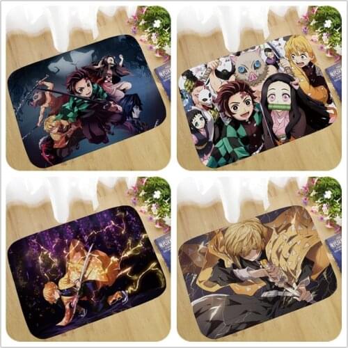 40 type Anime Demon Slayer: Kimetsu No Yaiba Tomioka Giyuu Figure pad Carpet rug Plush Bedroom Living room Gift