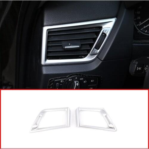ABS Matte Chrome Side Air Condition Outlet Vent Frame Trim For BMW X1 E84 2011-2015 Car Accessories