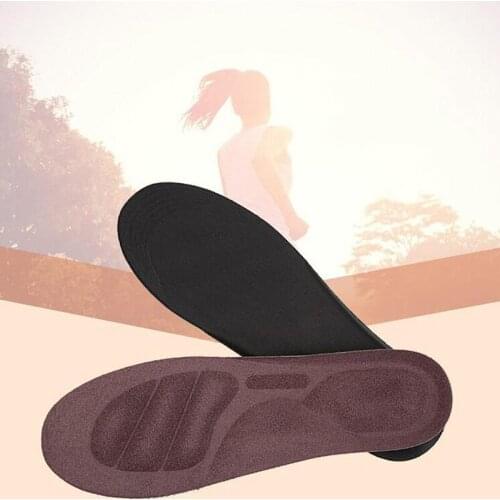 Velvet Insoles Sport Running Insoles For Feet Man Women Orthopedic Pad Massaging Shock Absorption Arch Support