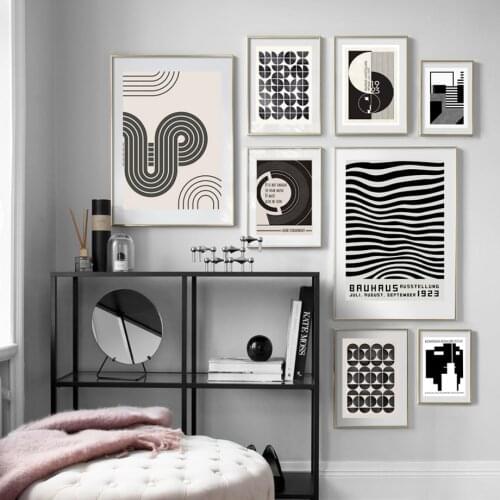 Bauhaus Abstract Geometric Lines Wall Art Canvas Painting Posters And Prints Living Room Decor Nordic Style Vintage Decoration
