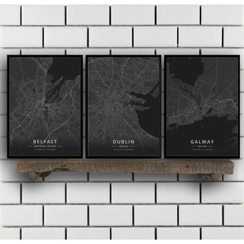 Belfast Dublin Galway Kilkenny Northern Ireland Poster