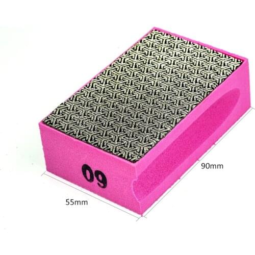 DC-XEHPP01 diamond hand polishing pad 90*55mm Foam Backed Glass Polishing Pad Stone Ceramic Tile Grinding Diamond Abrasive Pads