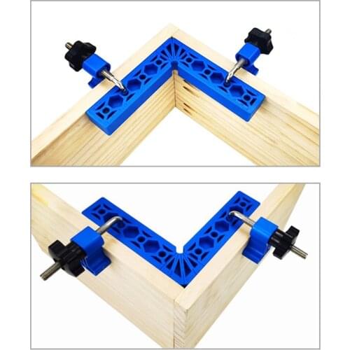 Woodworking Plastic Square Right Angle Clamping L-shaped Auxiliary Fixture Positioning Panel Fixing Clips Carpenter Tools