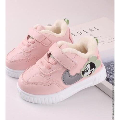 Disney Autumn Winter Kids Sport Shoes For Girls Sneakers Students Breathable Mesh Children Shoes Girls Sneakers Light Shoes Boys