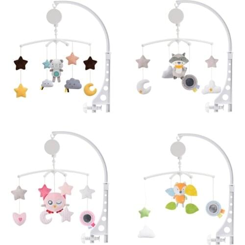 Baby Crib Holder Rattles 0-12 Months Music Rotating Bedside Bell Infants Toddler Soothing Cloth Toy Children Birthday Gifts