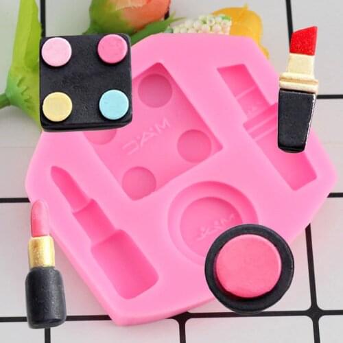 DIY Makeup Tools Lipstick Silicone Mold Polymer Clay Chocolate Candy Molds 3D Craft Baking Cupcake Fondant Cake Decorating Tool