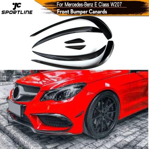 For Mercedes-Benz E Class W207 E350 E400 E550 Sport Coupe Convertible 2014 - 2016 Front Bumper Fender Trim Air Vent Carbon Fiber