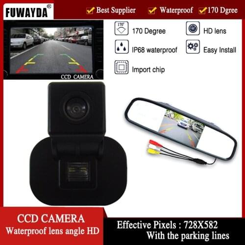 FUWAYDA HD Auto Parking rearview camera with monitor+Car Rear view Camera for KIA FORTE /Hyundai Verna /Hyundai Solaris Sedan