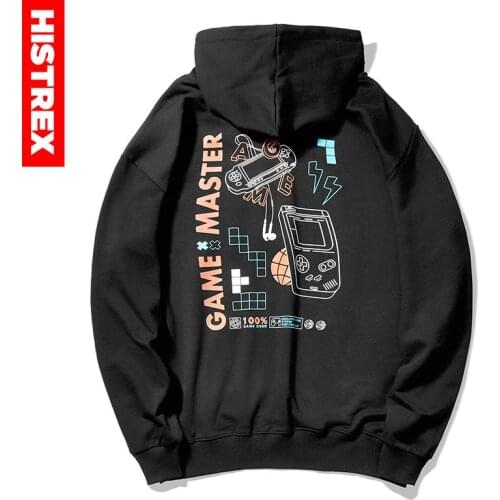 HISTREX Cartoon game console Men Hoodies Printing Hip Hop Mens High Quality Drop Shipping 2021 Streetwear Mens Hoodies K7781