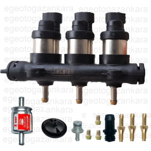 Albien Ultra LPG CNG GPL Rail Injector 3 Cylinders Autogas Injector 2 Ohm High Speed/Quality 3 Cyl. Injector