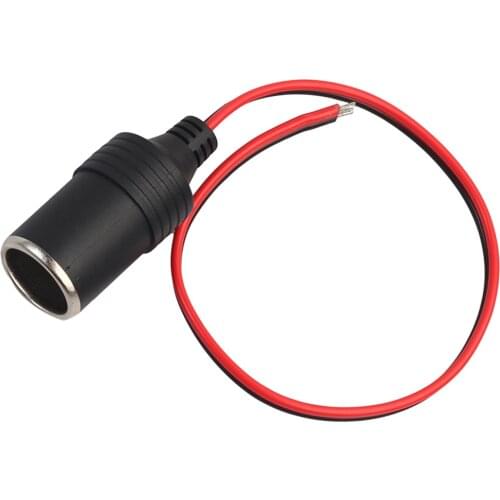 12V 24V Car Cigarette Lighter Female Socket Extension Cable Cord for Car Inverter Cleaners Tire Inflator GPS with 15A Fuse