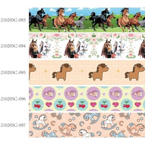 50 yards/lot) New arrival 25mm 38mm unicorn printed grosgrain ribbon