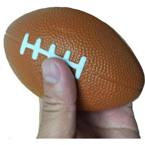 Small Pu Rugby Children Venting Bouncy Ball Decompression Toy B2P3