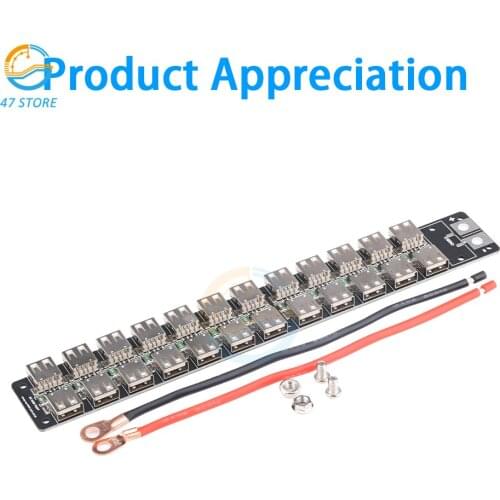 DC - DC Buck Power Module 24-port USB Charger Socket Factory Mobile Game Studio Centralized Power Supply Plugboard 240W