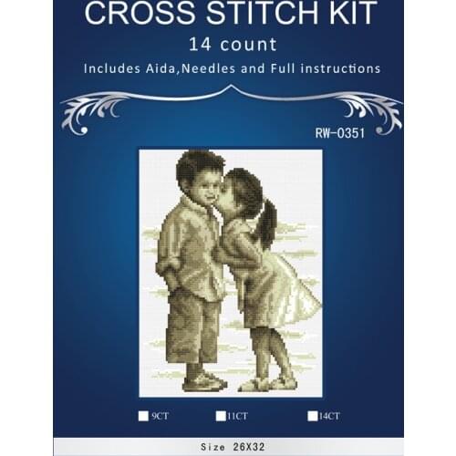BOY AND GIRL Counted Cross Stitch 14CT DMC Cross Stitch DIY Cross Stitch Kits Embroidery for Home Decor Needlework