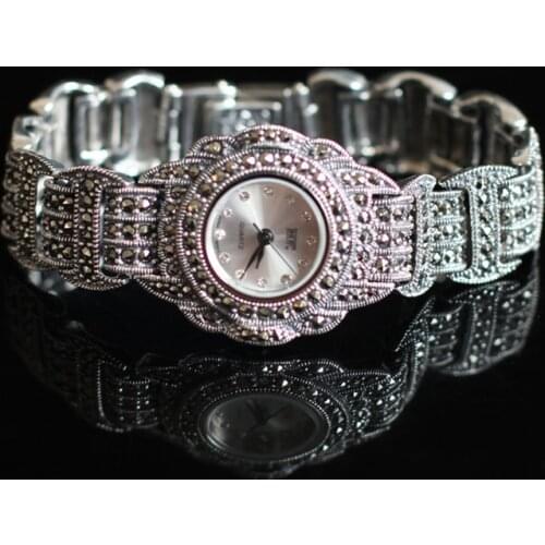 Character of silver products Listed on the new business classical S925 quartz capsule zircon watch both men and women