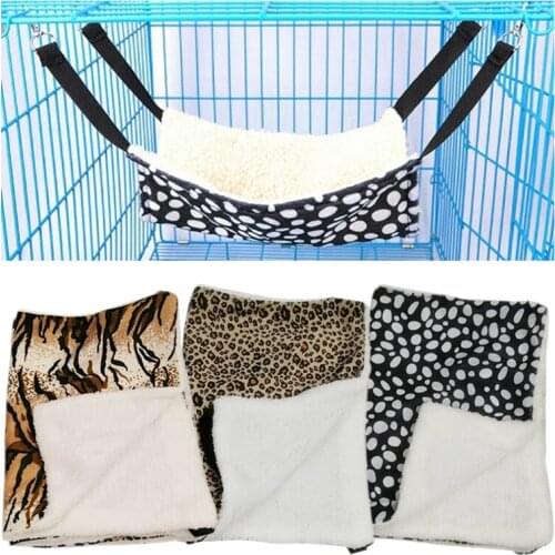Pet Hammock Plush Hamster Mouse Ferrets Guinea Pig Cat Hanging Bed For Cats Rodents Hammock Sleeping Mat Pets Supplies