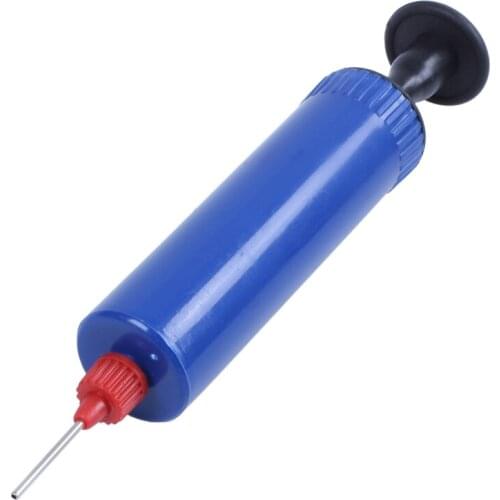 Practical Football Soccer Inflatable Ball Hand Air Pump with Needle Blue
