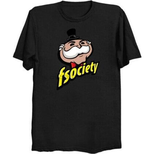 Once You Hack Fsociety Mr Robot Pringles Parody Funny Logo Black T-Shirt S-6Xl New Unisex Funny Tops Tee Shirt
