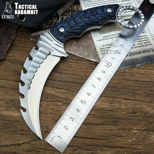LCM66 Tactics karambit scorpion claw knife outdoor camping jungle survival battle Fixed blade hunting knives self defense tool