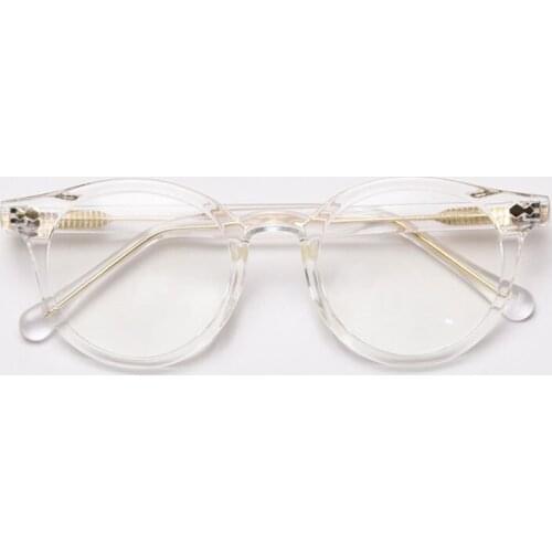 Veshion Retro Round Plastic Titanium Glasses Frames Men Women Optical Fashion Computer Glasses
