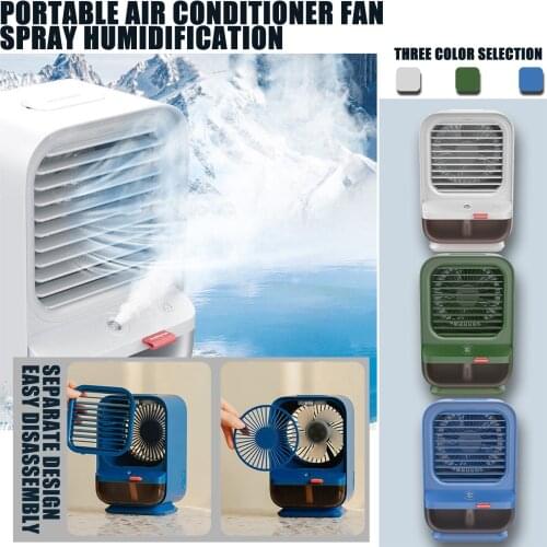 Air Colling Air Cooler Mini Fan Portable Airconditioner For Room Home Cooling Desktop Usb Humidify Air Conditioning Fan#dg4