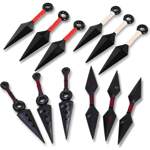 Anime Japanese Ninja Kunai Uchiha Kakashi Figure Shuriken Props Cosplay Distributor Tool Plastic Gifts Accessories 2021 Trend