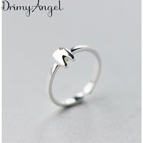 Ethnic Style Silver Color Tooth Shaped Rings for Women Bridal Wedding Vintage Open Finger Rings Christmas Gifts