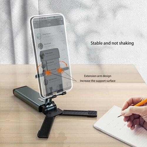 1pcs Metal Adjustable Mobile Phone Holder Desk For Live Shopping Desktop Foldable Stand Smart Phone and Tablet Support Stand