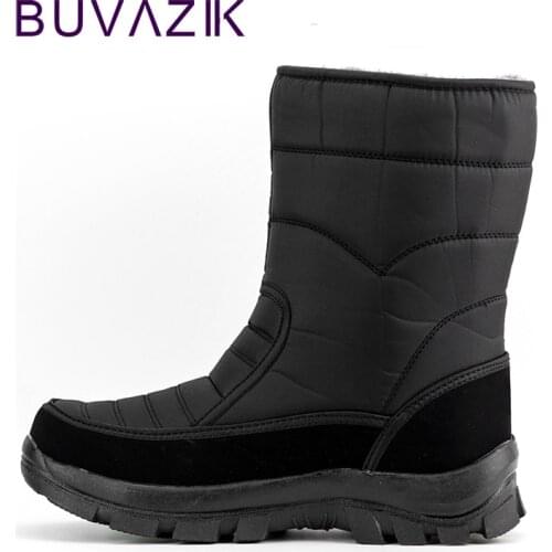 2017 men waterproof hunting boots thickening thermal snow boots outdoor warm fur shoes military desert boots male