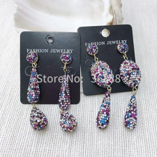 2018 personality fashion popular simple joker earrings elegant atmosphere rhinestone earrings