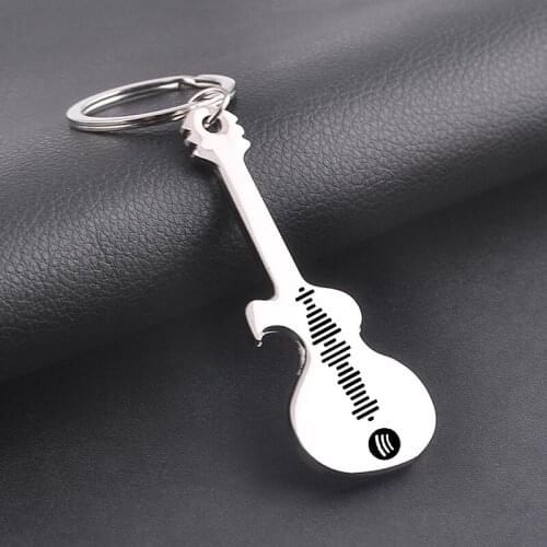 2021 Custom Spotify Scan Code Guitar Key Chain Music Code Keychains Gifts Women Men Beer Open Fashion Key Pendant Laser Engraved