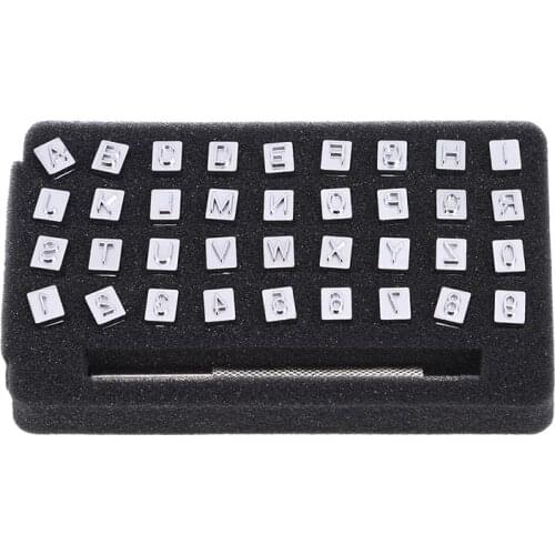 36 Pcs/Set 6.5mm English Letter Alphabet Numbers Stamping Punch Set Metal Leather Tool Leather Craft Alphabet Stamps DIY Tools